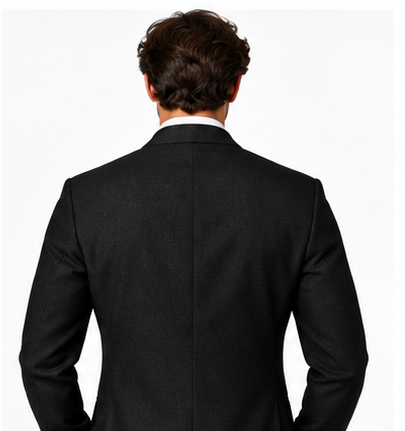 Black Birds Eye Tuxedo Suit for Men – Custom Italian Wool Wedding Tuxedo