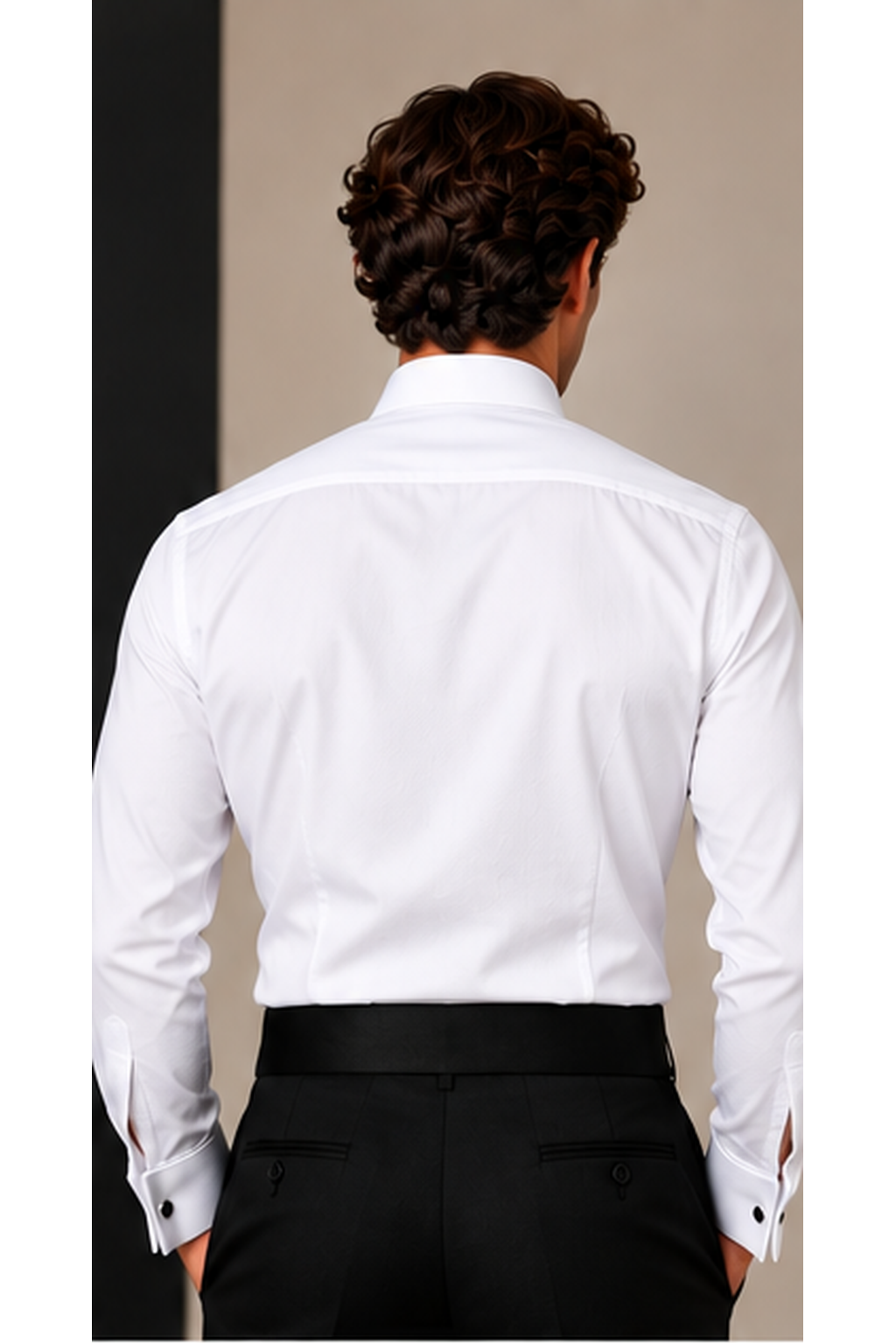 White Tuxedo Shirt for Wedding