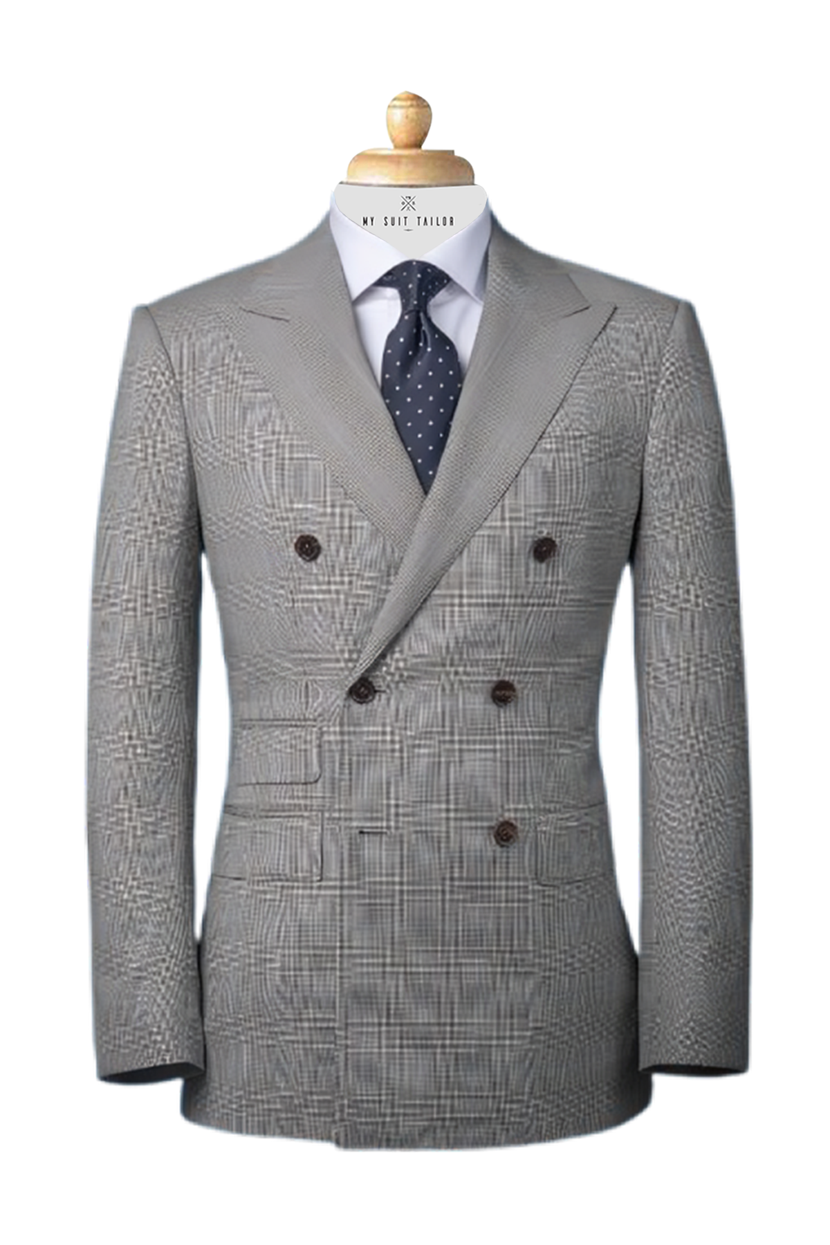 Buy Silver Window Pane Suit Custom-Tailored Suits for Men My