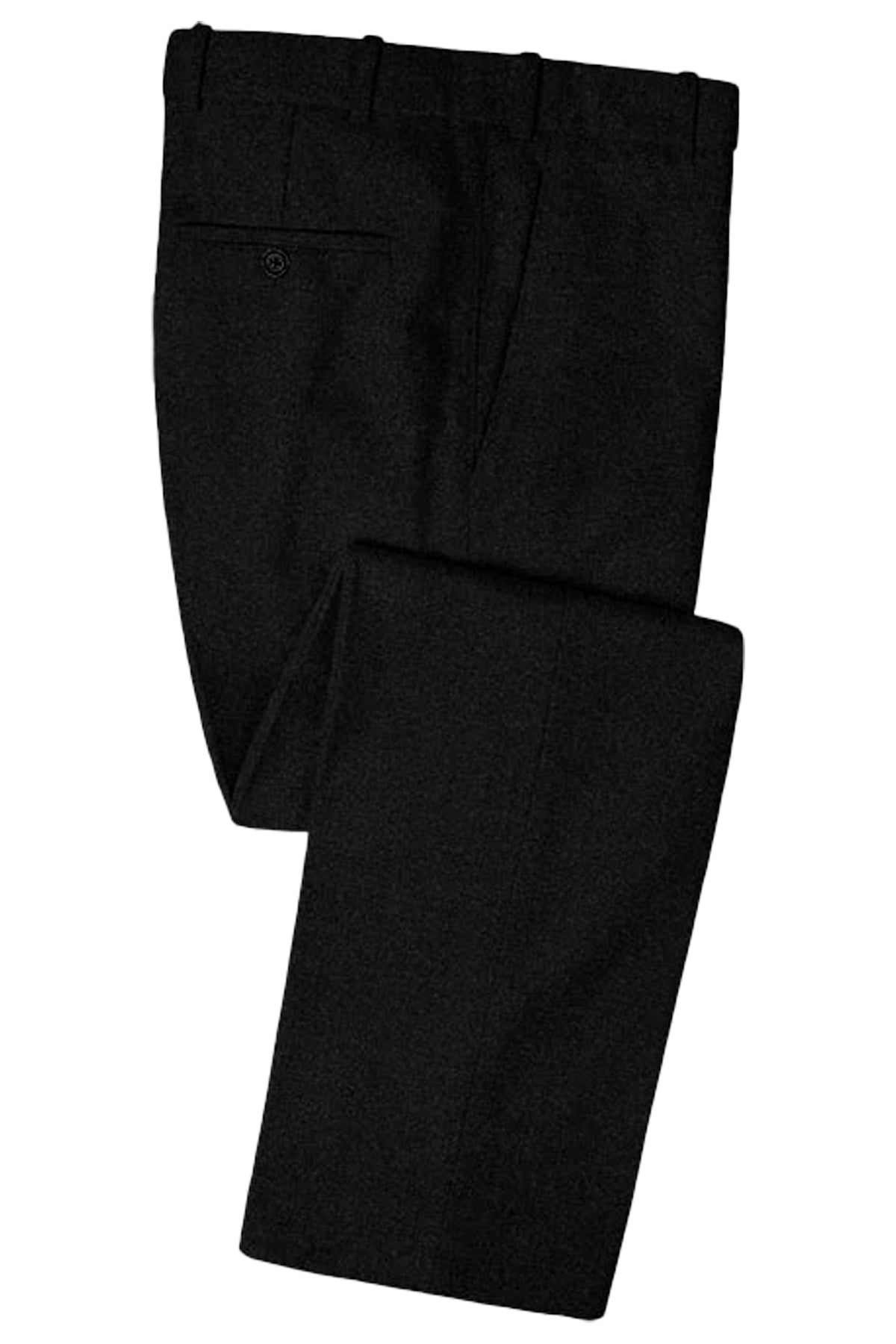 Black Birds Eye Tuxedo Suit for Men – Custom Italian Wool Wedding Tuxedo