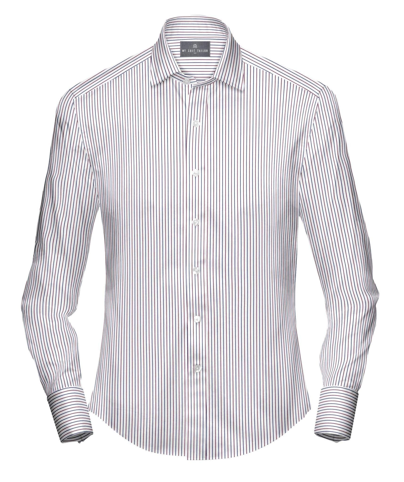 Tommy Stripe Dress Shirt for Men | Custom Tailored Formal Shirt | My Suit Tailor Slim / M Tommy Stripe Dress Shirt for Men | Custom Tailored Formal Shirt | My Suit Tailor Slim / M
