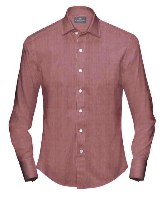Red Stripe Shirt for Office – Custom Red Shirt for Men