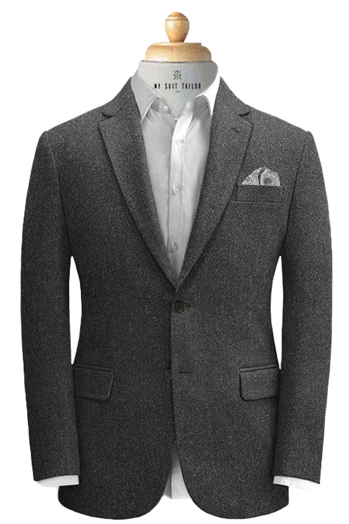 Charcoal Grey Tweed Suit