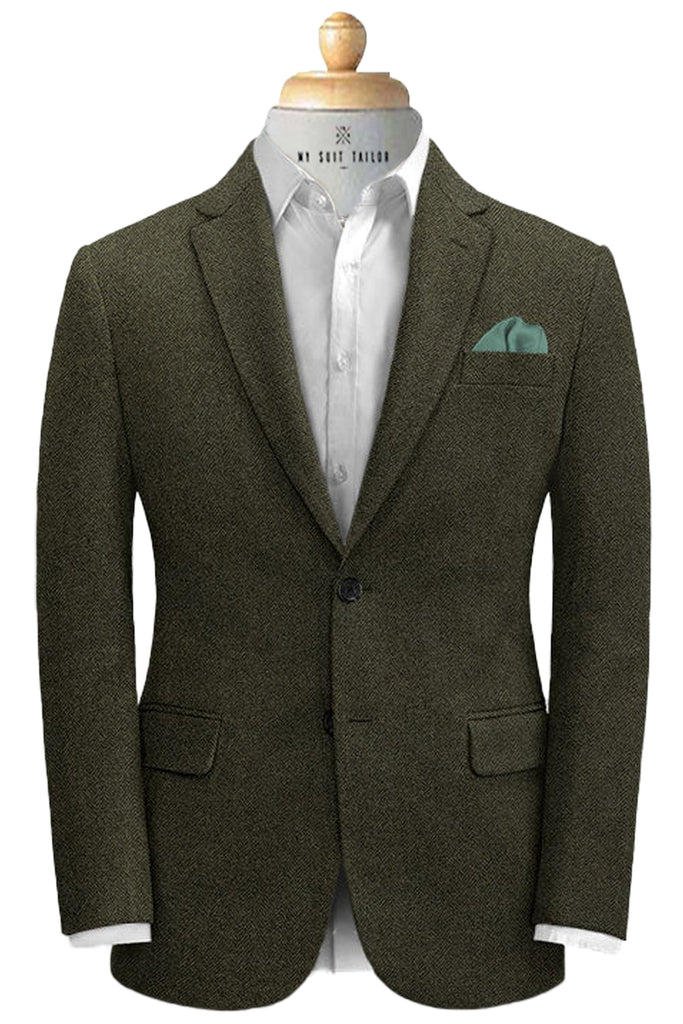 Dark Green Tweed Suit