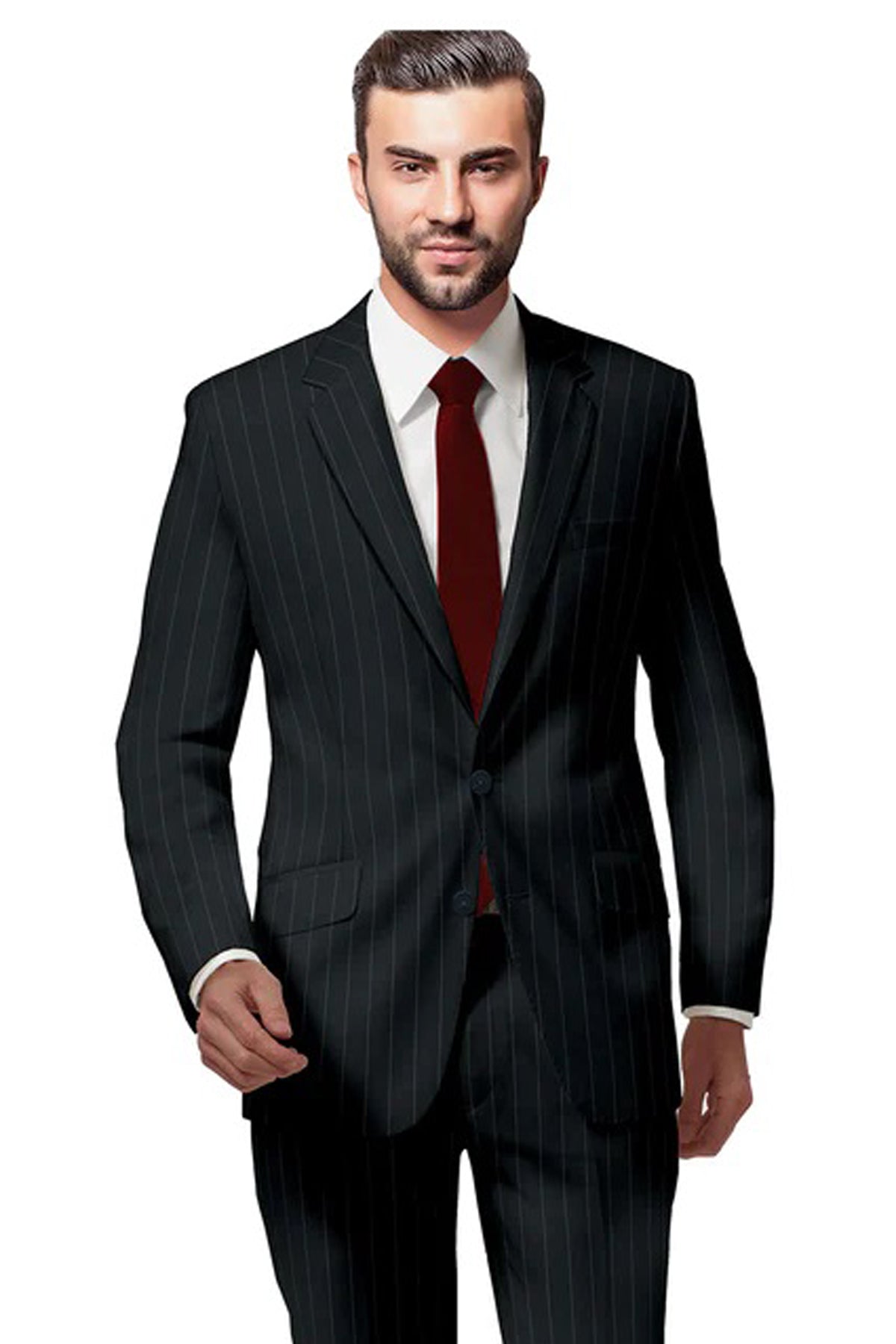 Buy Milano Black Stripe Suit Elevate Your Style with Custom Fit Vest Coat+Extra Trouser |$220 Buy Milano Black Stripe Suit Elevate Your Style with Custom Fit Vest Coat+Extra Trouser |$220