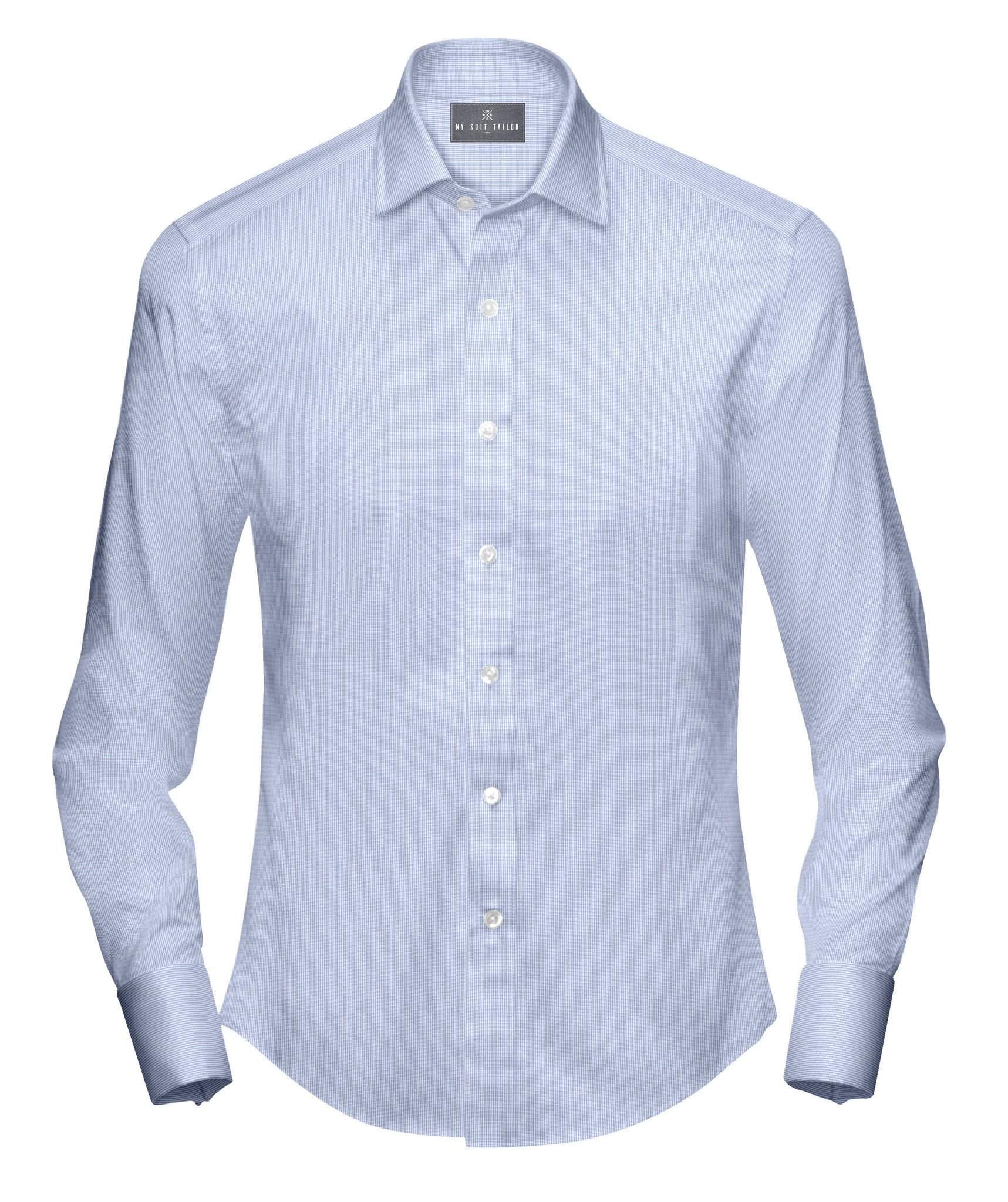 Soho Blue Wrinkle-Free Shirt for Men | Custom Non-Iron Dress Shirt My Suit Tailor Regular / S - 15.5 Soho Blue Wrinkle-Free Shirt for Men | Custom Non-Iron Dress Shirt My Suit Tailor Regular / S - 15.5