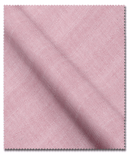 Custom Pink Herringbone Dress Shirt for Men