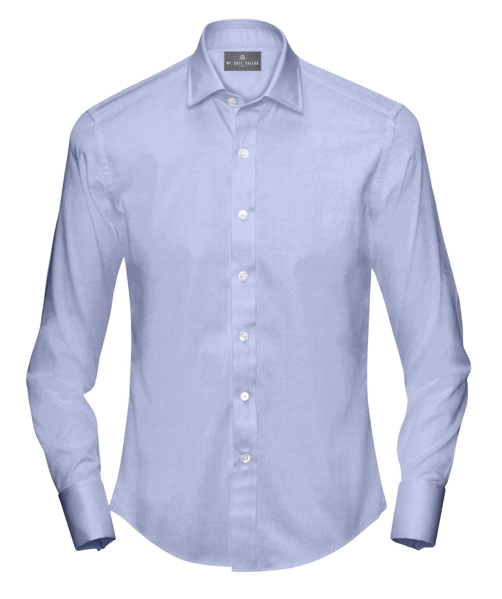 Tailored Shirts for Men: Buy Light Blue Herringbone Dress Shirt | My Suit Tailor Regular / XXL Tailored Shirts for Men: Buy Light Blue Herringbone Dress Shirt | My Suit Tailor Regular / XXL