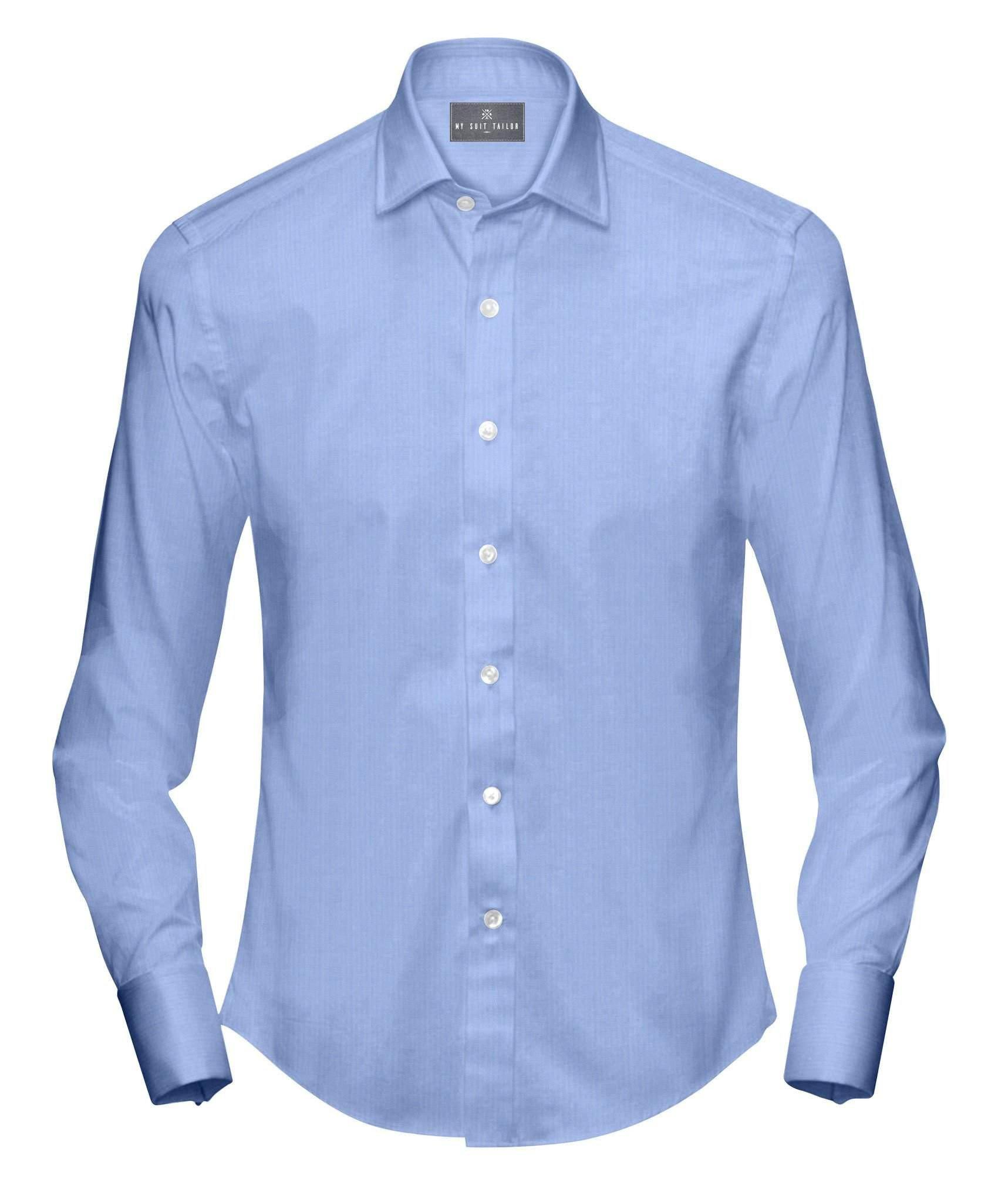 blue herringbone dress shirt Business shirt in luxurious blue herringbone