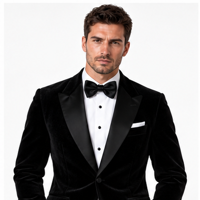 Black Velvet Tuxedo Jacket – Custom Tailored Elegance