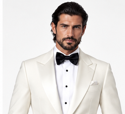 White Tuxedo Jacket for Men – Custom Tailored Elegance