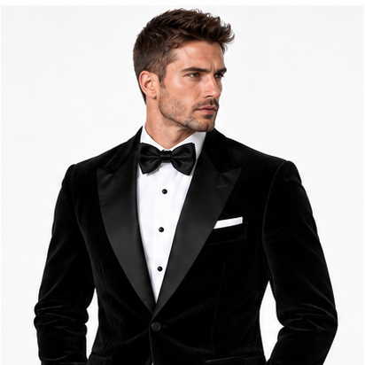 Black Velvet Tuxedo Jacket – Custom Tailored Elegance