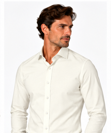 Custom Cream Dress Shirt for Men – Tailored Elegance