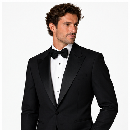 Men’s Black Tuxedo Suit – Custom Tailored Elegance