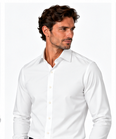 White Custom Dress Shirt for Men – Tailored Suit Shirt