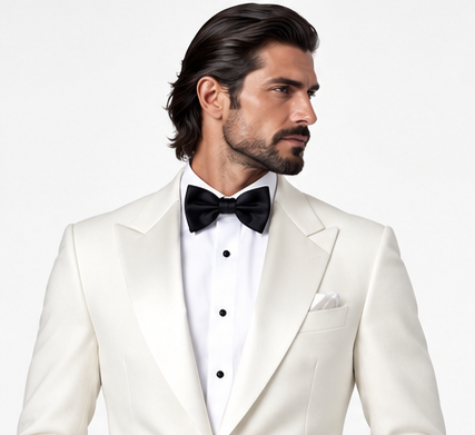 White Tuxedo Jacket for Men – Custom Tailored Elegance