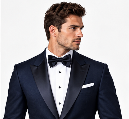 Navy Blue Tuxedo Suit – Custom Tailored Elegance