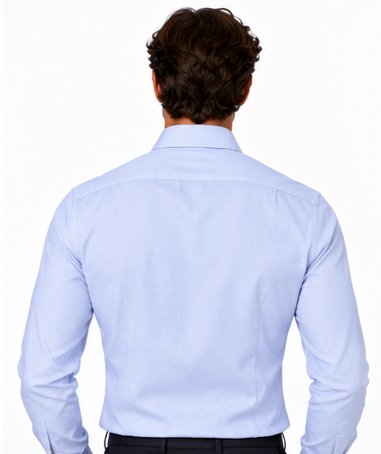 Soho Blue Wrinkle-Free Dress Shirt – Custom Tailored for Men