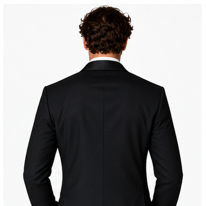 Men’s Black Tuxedo Suit – Custom Tailored Elegance