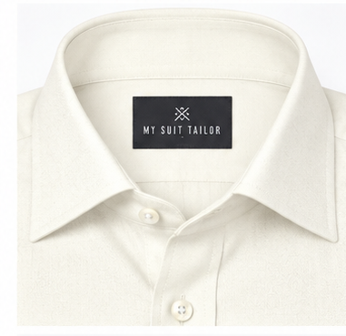 Custom Cream Dress Shirt for Men – Tailored Elegance