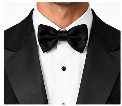 Custom Black Birds Eye - Tuxedo Suit for Men