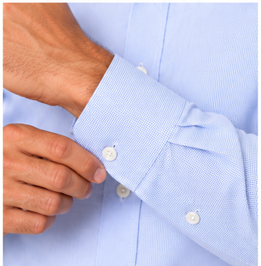 Soho Blue Wrinkle-Free Dress Shirt – Custom Tailored for Men