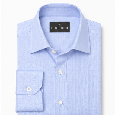 Soho Blue Wrinkle-Free Dress Shirt – Custom Tailored for Men