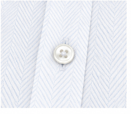 Egyptian Cotton White Herringbone Shirt