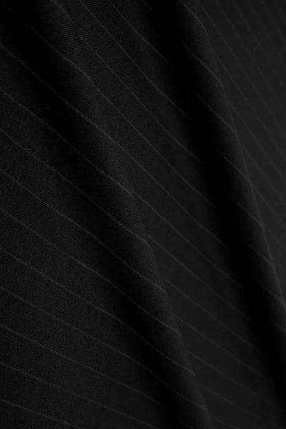 Sharp Black Pinstripe Suit - Classic, Stylish, and Perfect for Formal Events