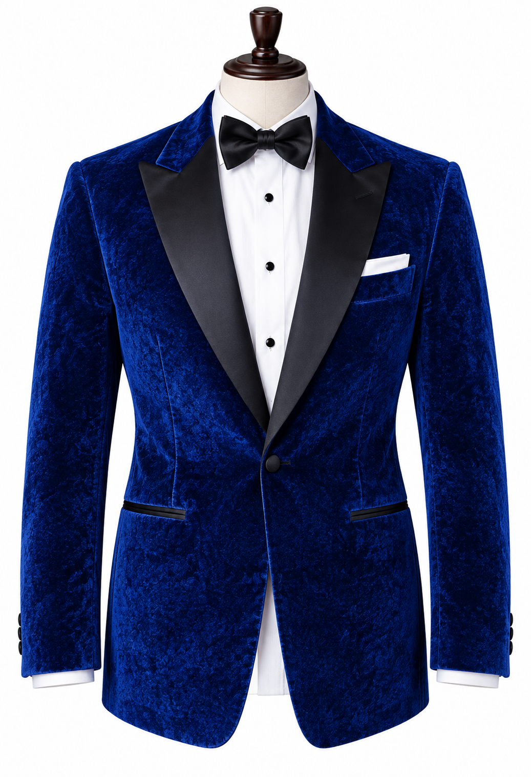 Blue Velvet Tuxedo Jacket – Custom Tailored Elegance