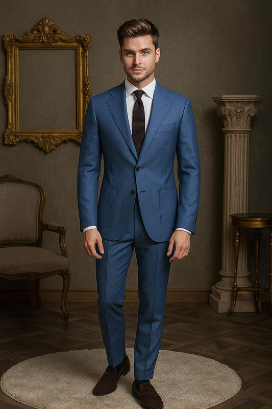 English Blue VBC Suit - Timeless Elegance