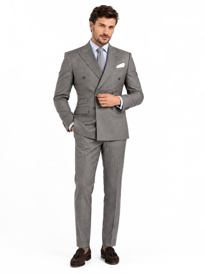 Custom Grey Italian Suit – Loro Piana Super 130s Wool