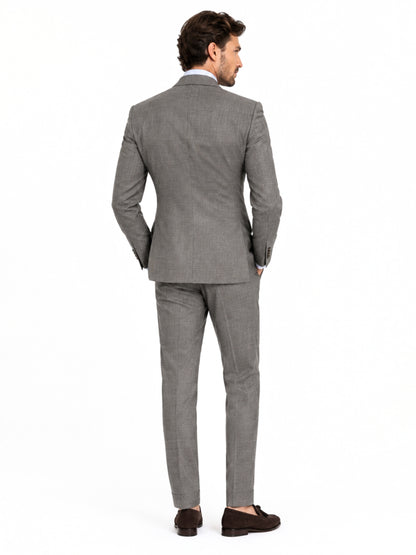 Custom Grey Italian Suit – Loro Piana Super 130s Wool