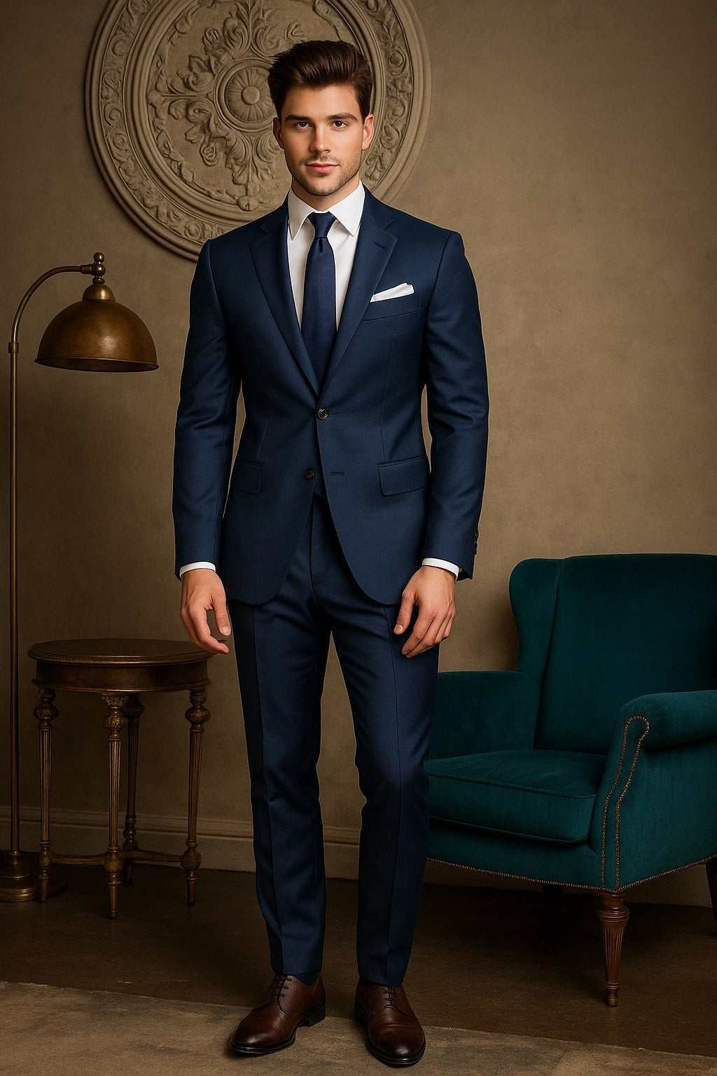 Bestseller: Custom Navy Blue Suit | Custom-Tailored Suits for Men