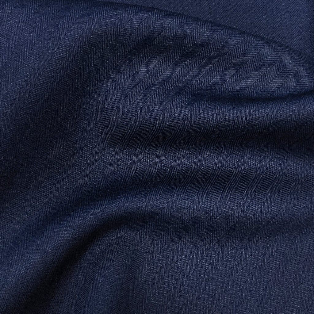 Navy Herringbone Wool Suit for Men – Super 110s All-Season Fabric