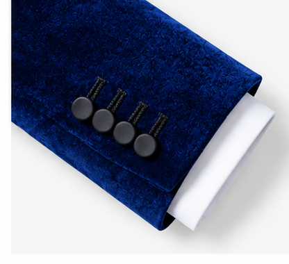 Blue Velvet Tuxedo Jacket – Custom Tailored Elegance