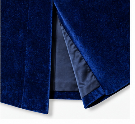 Blue Velvet Tuxedo Jacket – Custom Tailored Elegance
