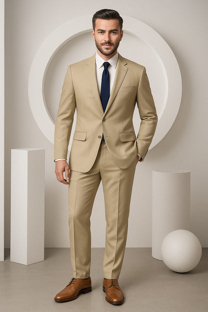 Champagne Beige Suit – Custom Tailored for Men