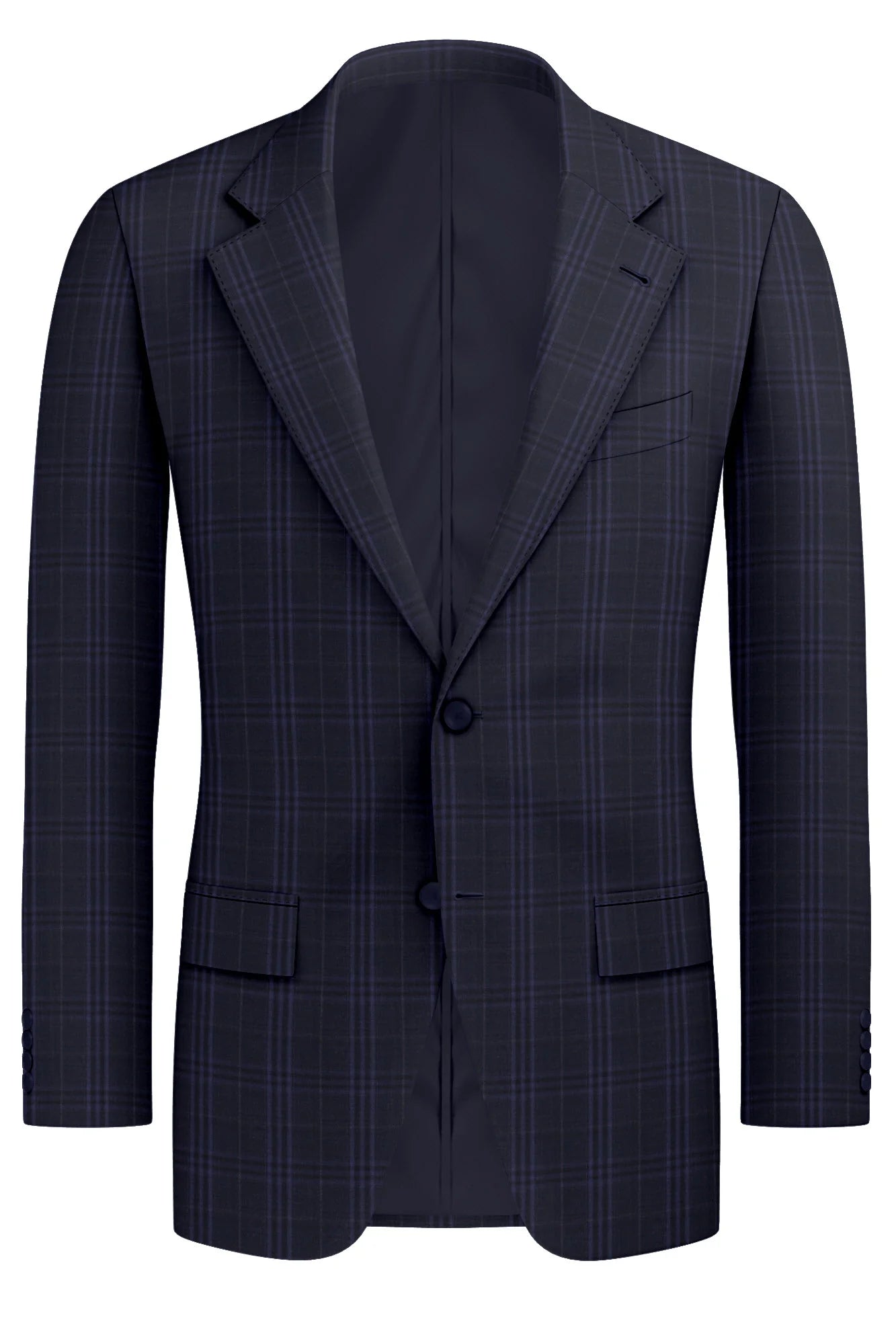 Charcoal & Purple Checks sports jacket