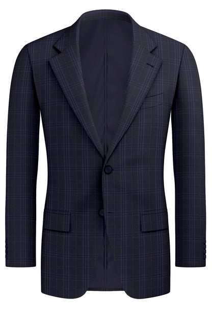 Charcoal & Purple Checks sports jacket
