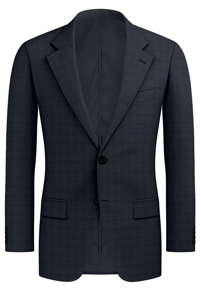 Midnight-Blue & Black Checks Sports Jacket