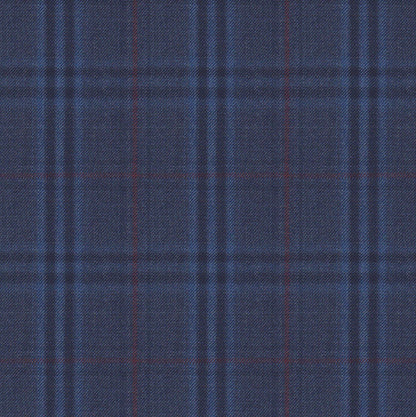 Midnight-Blue & Red Checks Sports Jacket