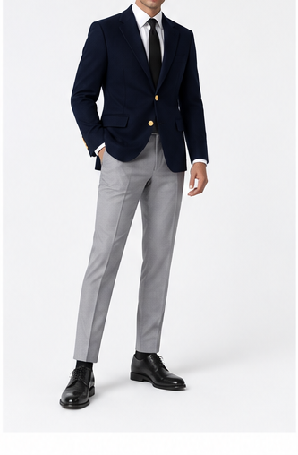 Men's Navy Blue Blazer – Custom Tailored Elegance