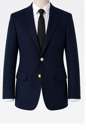 Men's Navy Blue Blazer – Custom Tailored Elegance