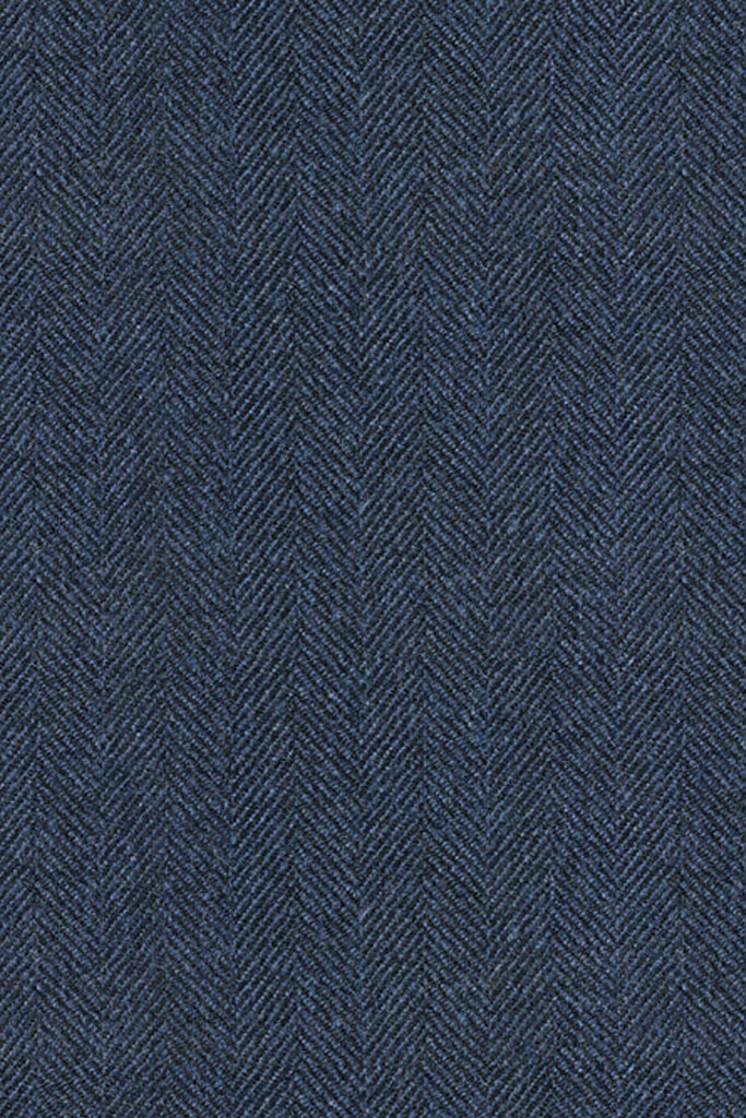 Blue Herringbone Tweed Suit
