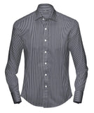 Buy Tailored Shirt for men: Silver Black Stripes Evening Dress Shirt | My Suit Tailor