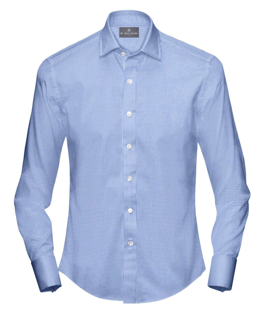Light Blue Mini Gingham Shirt