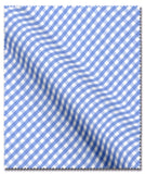 Buy Tailored Shirt for men: Light Blue Mini Gingham Shirt| My Suit Tailor