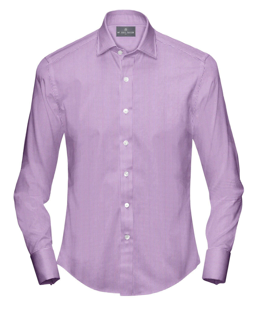 Lavender Mini Gingham Dress Shirt