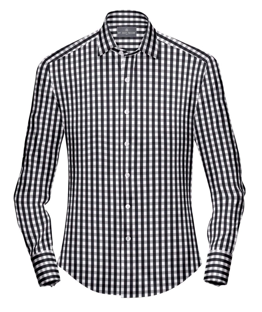 Black Gingham Dress Shirt